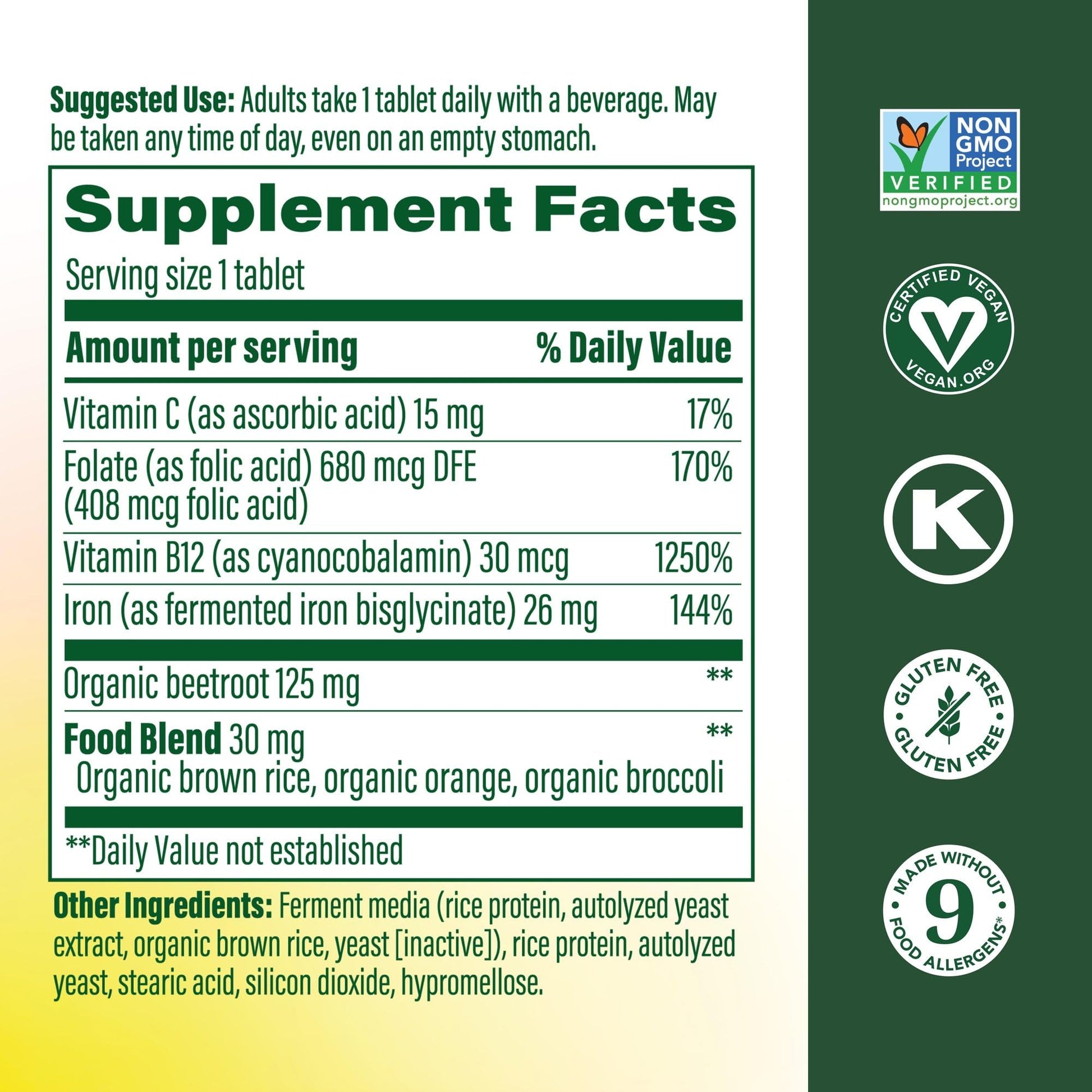 MegaFood Blood Builder Iron Supplement for Women & Men - Increase Iron Levels Without Side Effects - Combats Fatigue - with Vitamin B12, Folic Acid - PrimeBioHealth - canada supplements