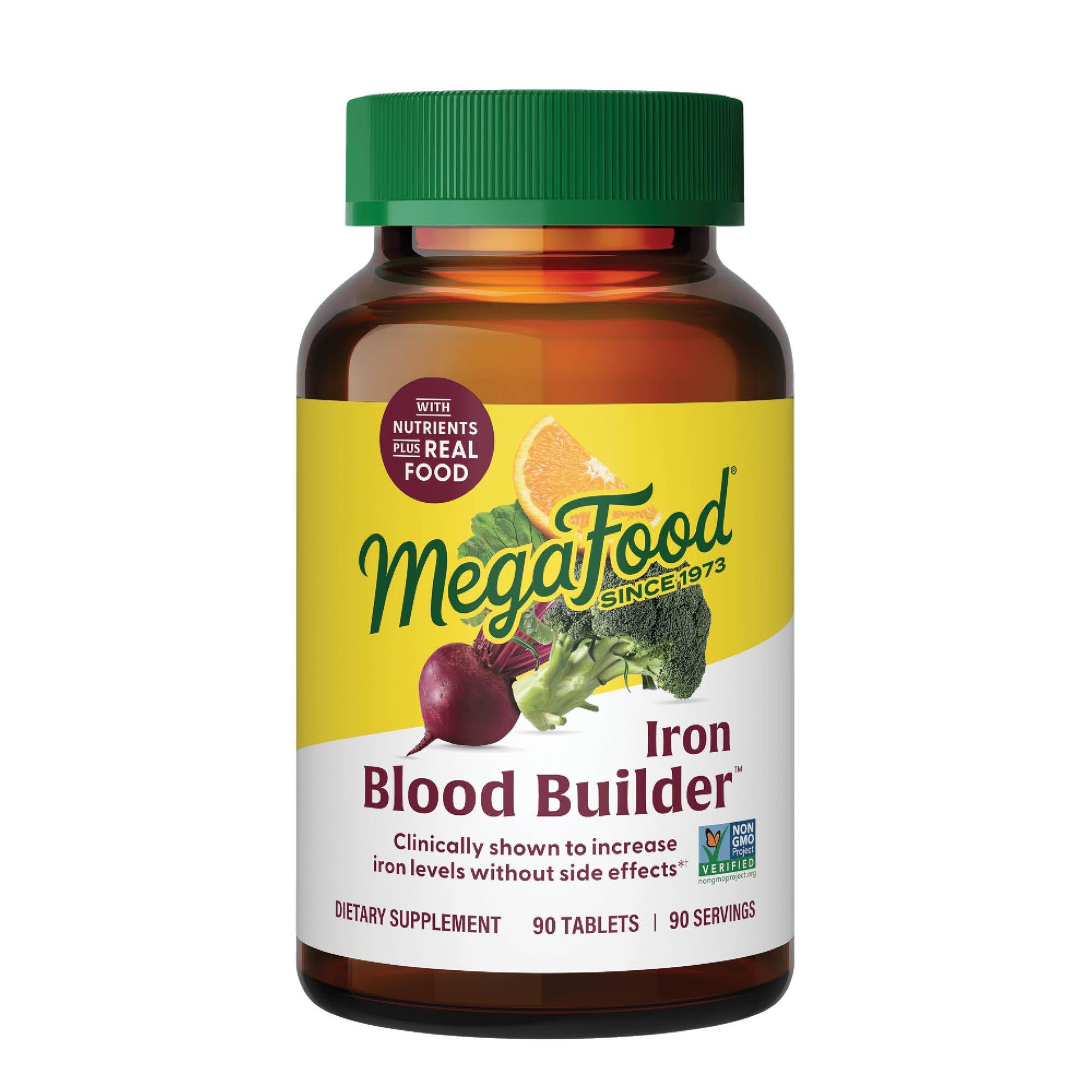 MegaFood Blood Builder Iron Supplement for Women & Men - Increase Iron Levels Without Side Effects - Combats Fatigue - with Vitamin B12, Folic Acid - PrimeBioHealth - canada supplements