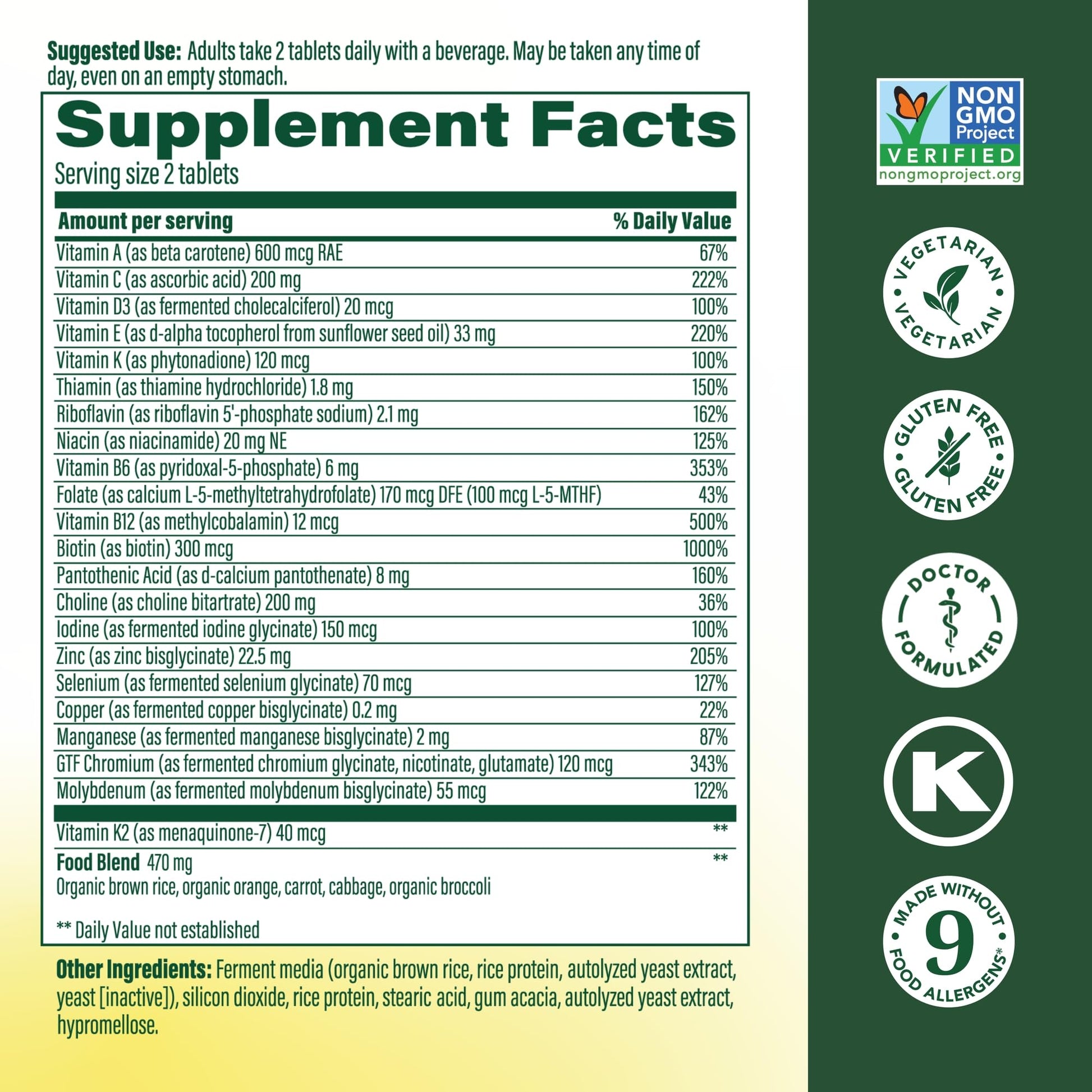 MegaFood Men's Advanced Multivitamin for Men - Doctor -Formulated - Choline, Vitamin B12, Vitamin D, Vitamin C & Zinc - Brain Health & Immune Support - PrimeBioHealth - canada supplements