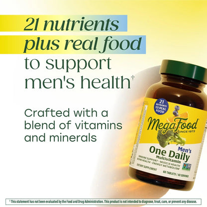 MegaFood One Daily Mens Multivitamins - Multivitamin for Men - Vitamin C, Vitamin D3 & Vitamin B12 - Muscle, Energy Metabolism & Immune Support - PrimeBioHealth - canada supplements