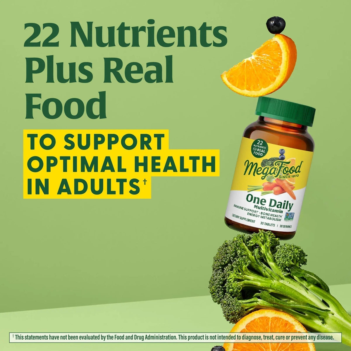 MegaFood One Daily Multivitamin for Women and Men, Immune Support Supplement with Real Food, Vitamin C & Vitamin B, Bone Health, Cellular Energy Metabolism, Vegetarian - PrimeBioHealth - canada supplements