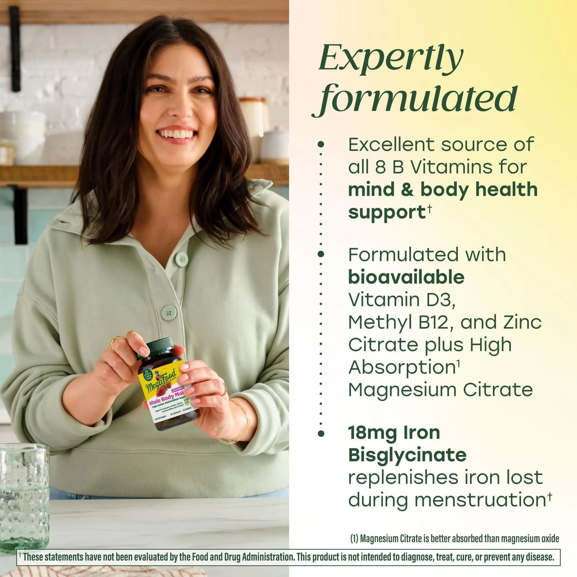 MegaFood Whole Body Womens Multivitamin - Multivitamin for Women - Vitamin D3 K2, Magnesium Citrate, Folate, Biotin, Iron - PrimeBioHealth - canada supplements