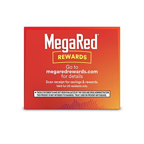 MegaRed Antarctic Krill Oil 500mg Omega 3 Fatty Acid Supplement, Extra Strength EPA & DHA Krill Oil Softgels (90cnt Box), Astaxanthin - PrimeBioHealth - canada supplements