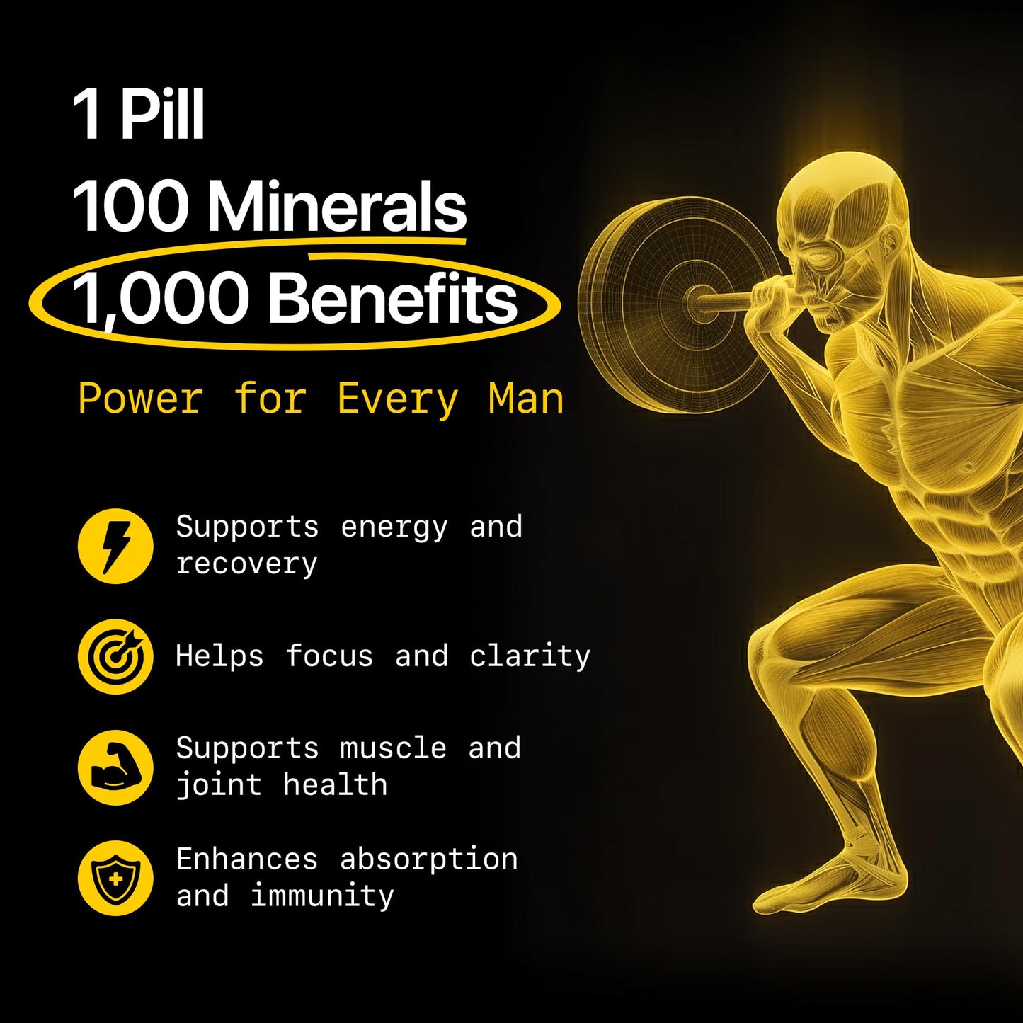 Menerals Mens Multivitamin – Powerful All in One Mineral Supplement for Men – Natural Trace Minerals with Fulvic Acid from Rich American Soil - PrimeBioHealth - canada supplements