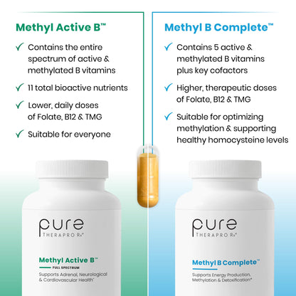 Methylated B Complex Vitamins, Made in USA, 2 Month Supply, Methyl B Complete Quatrefolic 5-MTHF Folate, B12 Methylcobalamin, TMG Trimethylglycine - PrimeBioHealth - canada supplements