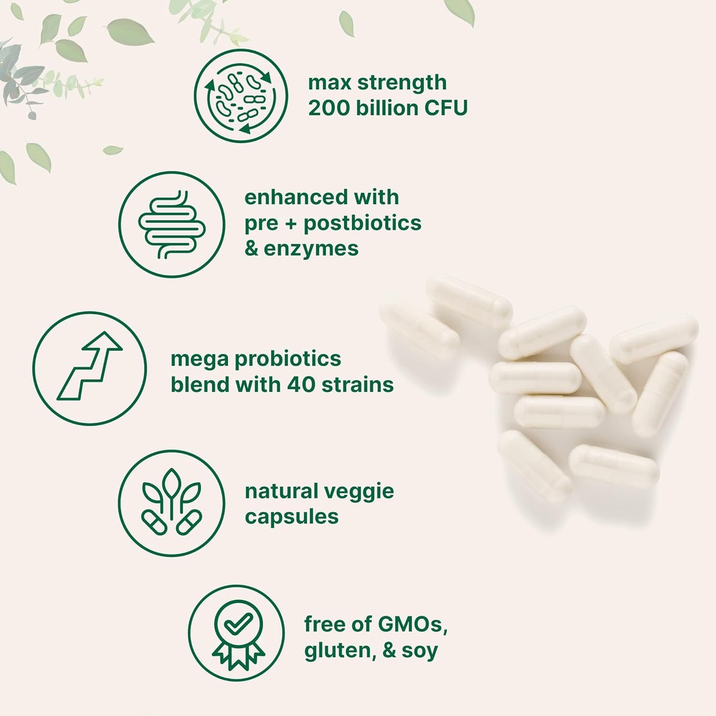 Micro Ingredients 8-in-1 Multi Collagen Pills & Mega Probiotics 200 Billion CFU Veggie Capsules | 2 Pack Bundle | Hydrolyzed Peptides + Hyaluronic Acid & Vitamin C | 40 Strains + Inulin & Bromelain - PrimeBioHealth - canada supplements