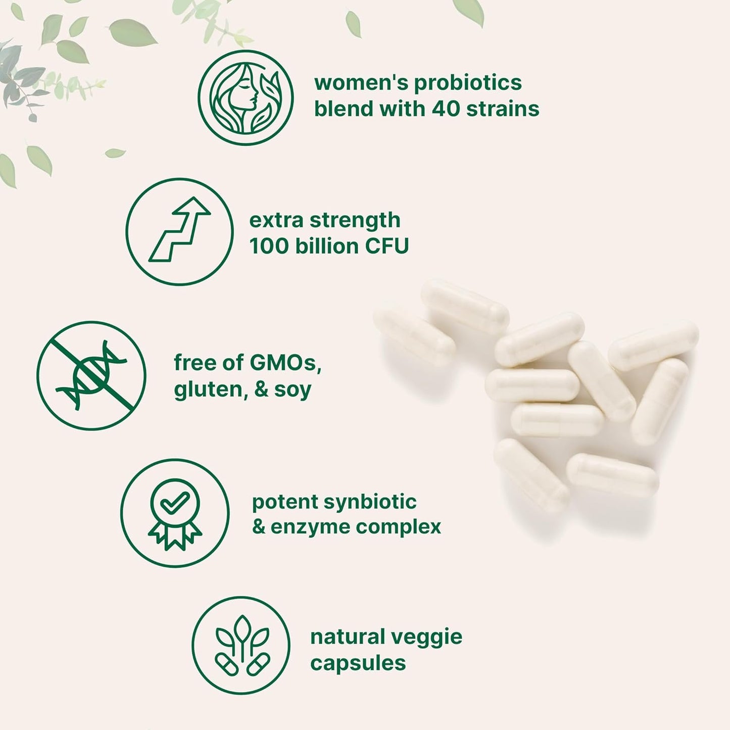 Micro Ingredients 8-in-1 Multi Collagen Powder & Women’s Probiotics 100 Billion CFU Veggie Capsules | 2 Pack | Hydrolyzed Peptides + Hyaluronic Acid & Vitamin C | 40 Strains + Cranberry & D-Mannose - PrimeBioHealth - canada supplements