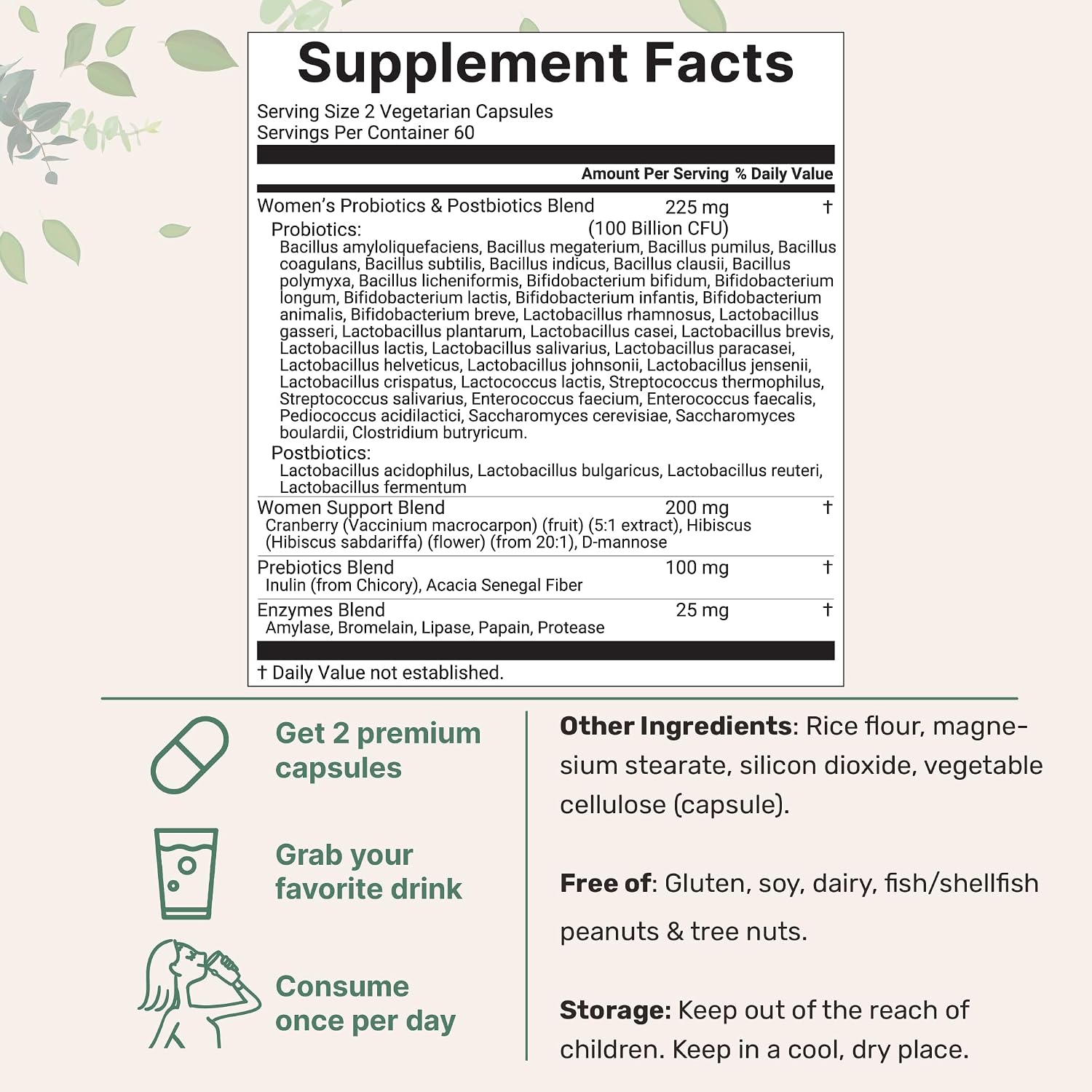 Micro Ingredients 8-in-1 Multi Collagen Powder & Women’s Probiotics 100 Billion CFU Veggie Capsules | 2 Pack | Hydrolyzed Peptides + Hyaluronic Acid & Vitamin C | 40 Strains + Cranberry & D-Mannose - PrimeBioHealth - canada supplements