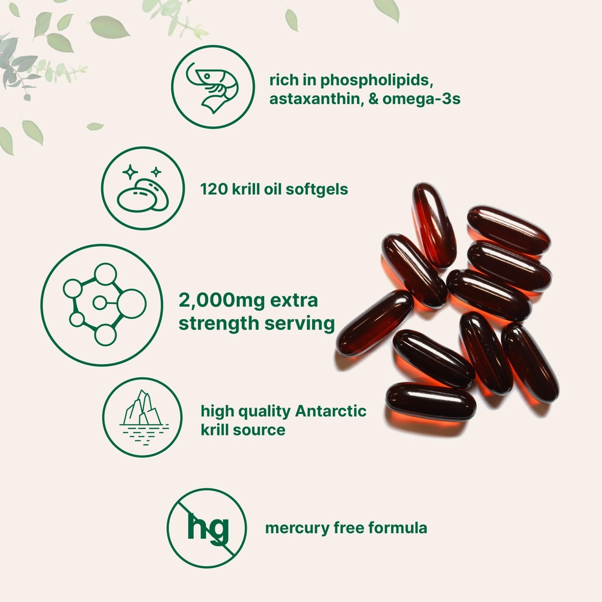 Micro Ingredients Antarctic Krill Oil Supplement 2,000mg Per Serving, 240 Softgels | Omega-3 EPA & DHA with Phospholipids & Natural Astaxanthin | No Fishy Aftertaste | Non-GMO, Gluten Free - PrimeBioHealth - canada supplements