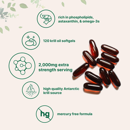 Micro Ingredients Antarctic Krill Oil Supplement 2,000mg Per Serving, 240 Softgels | Omega-3 EPA & DHA with Phospholipids & Natural Astaxanthin | No Fishy Aftertaste | Non-GMO, Gluten Free - PrimeBioHealth - canada supplements