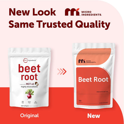 Micro Ingredients Beet Root Extract, 360 Softgels with MCT Oil | Natural Beet Root Source | Beetroot Supplements | Non-GMO - PrimeBioHealth - canada supplements
