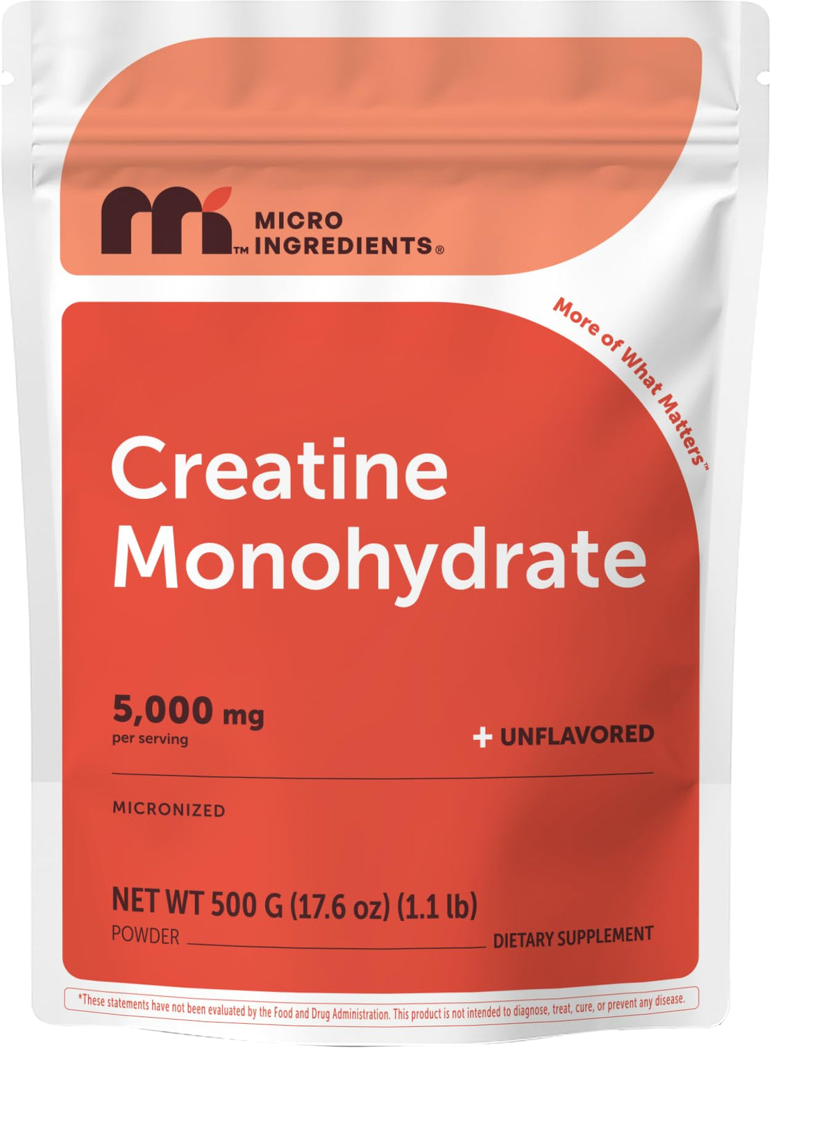 Micro Ingredients Creatine Monohydrate Powder 1 kg (2.2 Lbs), 5000mg Per Serv, Micronized Creatine Powder, Unflavored, No Filler, Keto & Vegan, Easy Dissolve, Pre Workout for Women & Men* - PrimeBioHealth - canada supplements