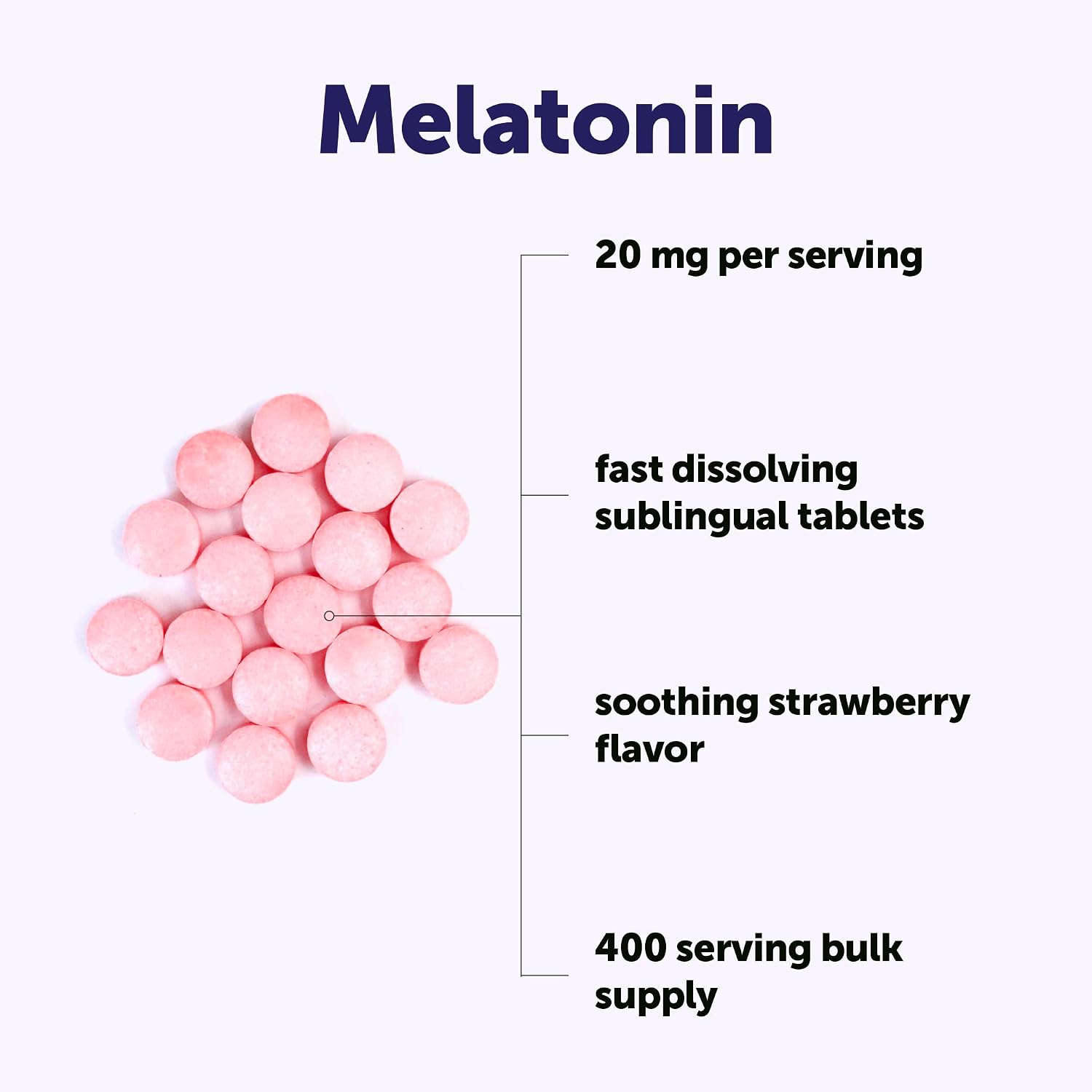 Micro Ingredients Melatonin 20mg, 400 Tablets | Strawberry Flavor | Fast Dissolve | 100% Drug Free | Vegetarian Friendly | Non-GMO, No Gluten, Sugar Free - PrimeBioHealth - canada supplements