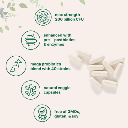 Micro Ingredients Oil of Oregano Softgels & Mega Probiotics 200 Billion CFU Veggie Capsules | 2 Pack Bundle | 4X Strength Thymoquinone + Black Seed | 40 Strains + Inulin, Acacia,& Bromelain - PrimeBioHealth - canada supplements