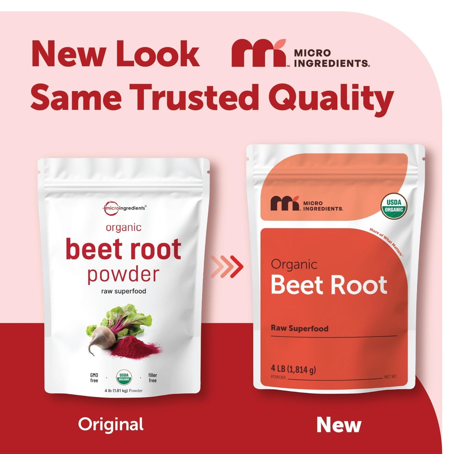 Micro Ingredients Organic Beet Root Powder, 4 Pounds | Cold Pressed, Water Soluble, High Concentrated Raw Beetroot Supplement | Natural Nitric Oxide Superfood Drink Mix - PrimeBioHealth - canada supplements