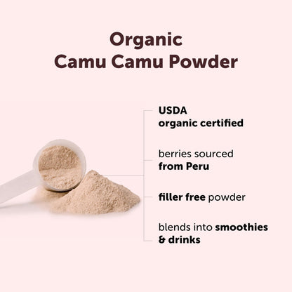Micro Ingredients Organic Camu Camu Powder, 12 oz | Freshly Harvested Berry | Source of Naturally Occurring Vitamin C | Non-GMO, Vegan Friendly - PrimeBioHealth - canada supplements