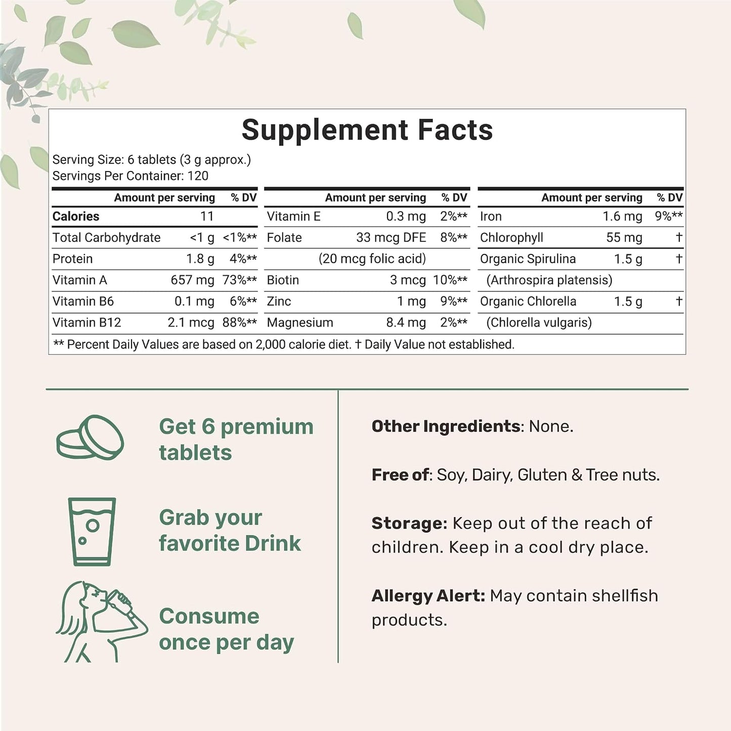 Micro Ingredients Organic Chlorella Spirulina 3000mg Tablets & Vitamin D3 5000iu + K2 100mcg Bundle 2 Pack | Cracked Cell Wall, Rich in Vegan Protein & Chlorophyll | Essential Sunshine Vitamins - PrimeBioHealth - canada supplements