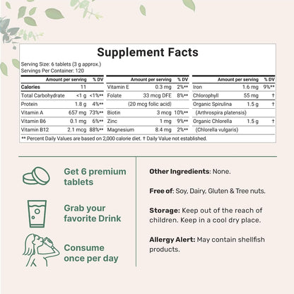 Micro Ingredients Organic Chlorella Spirulina 3000mg Tablets & Vitamin D3 5000iu + K2 100mcg Bundle 2 Pack | Cracked Cell Wall, Rich in Vegan Protein & Chlorophyll | Essential Sunshine Vitamins - PrimeBioHealth - canada supplements