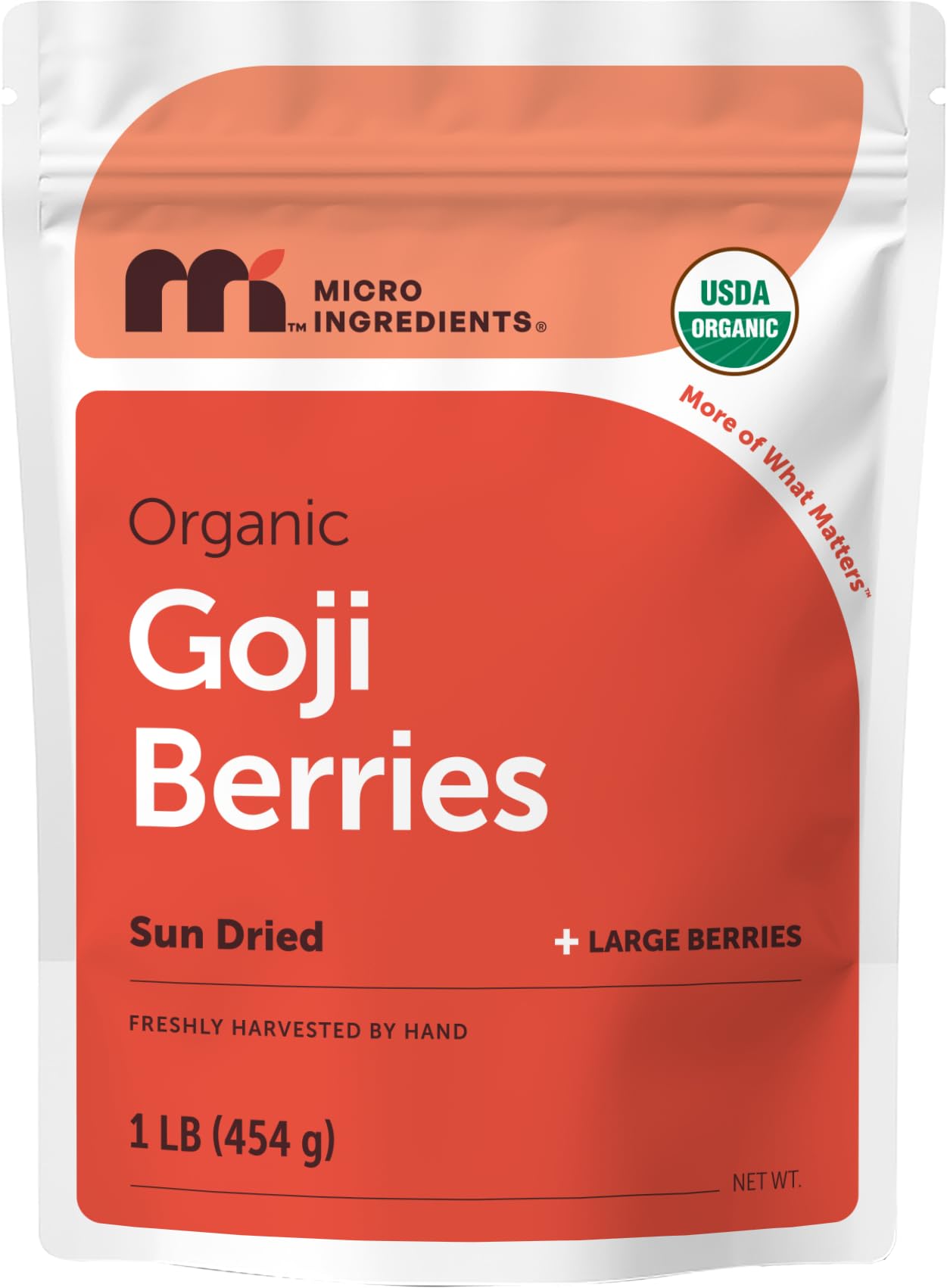 Micro Ingredients Organic Goji Berries 2lbs (32oz) | Large Whole Sun-Dried Berries | Raw Wolfberries | Natural Flavor for Trail Mix, Juice, & Tea | Sulfate Free, Vegan Friendly, Non-GMO - PrimeBioHealth - canada supplements