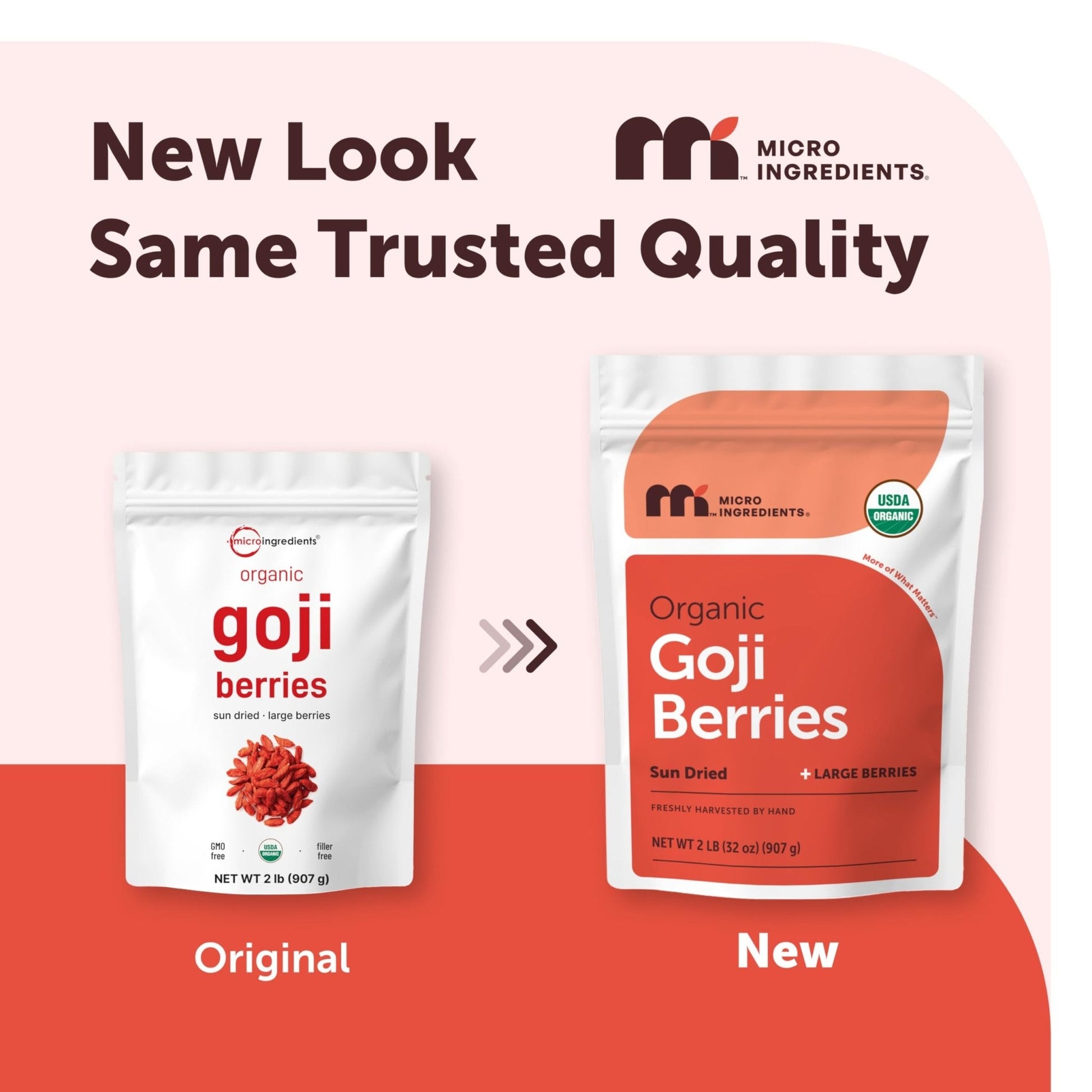 Micro Ingredients Organic Goji Berries 2lbs (32oz) | Large Whole Sun-Dried Berries | Raw Wolfberries | Natural Flavor for Trail Mix, Juice, & Tea | Sulfate Free, Vegan Friendly, Non-GMO - PrimeBioHealth - canada supplements