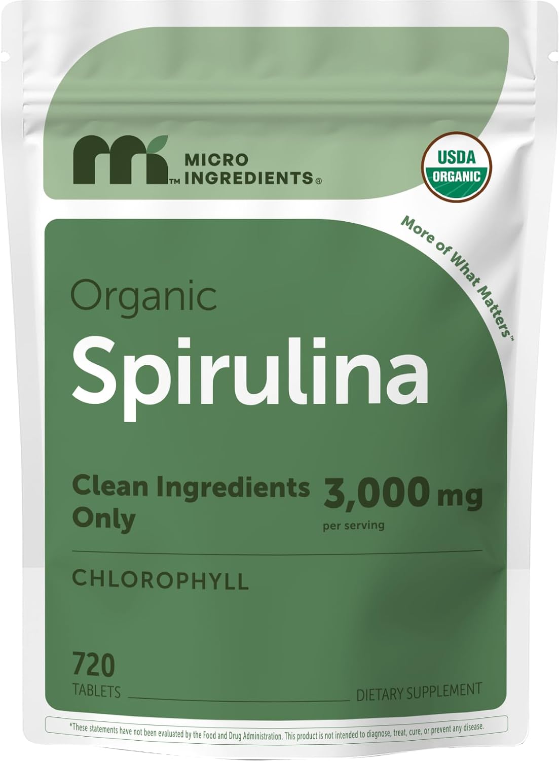 Micro Ingredients Organic Spirulina Supplement, 720 Tablets (4 Month Supply), No Filler & Non-GMO, Rich in Vegan Protein, Vitamins & Prebiotics, Premium Spirulina Pills - PrimeBioHealth - canada supplements