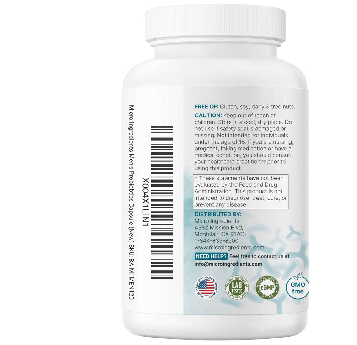 Micro Ingredients Probiotics for Men 100 Billion CFU, 40 Strains, 120 Vegetarian Capsules | Pre, Probiotics, Postbiotics & Enzymes | Pre, Probiotics, Enzymes, Saw Palmetto, Pumpkin Seed & Lycopene - PrimeBioHealth - canada supplements