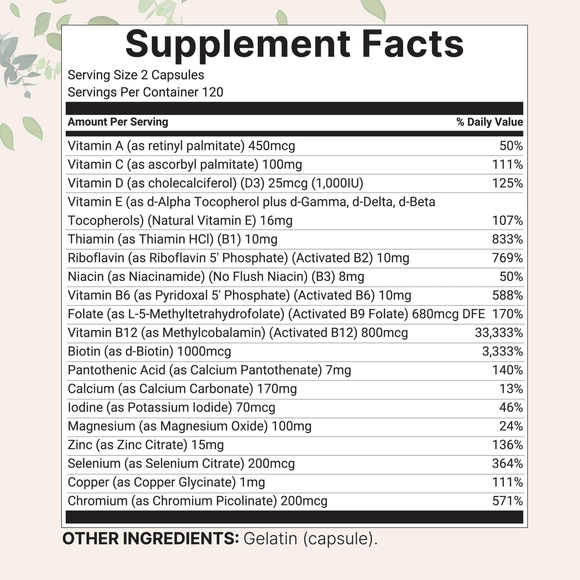 Micro Ingredients Pure Methylated Multivitamin, 240 Capsules | 19-in-1 Formula with Vitamins C, D, B12, Folate, Magnesium, Zinc & More | Filler Free, Non-GMO - PrimeBioHealth - canada supplements