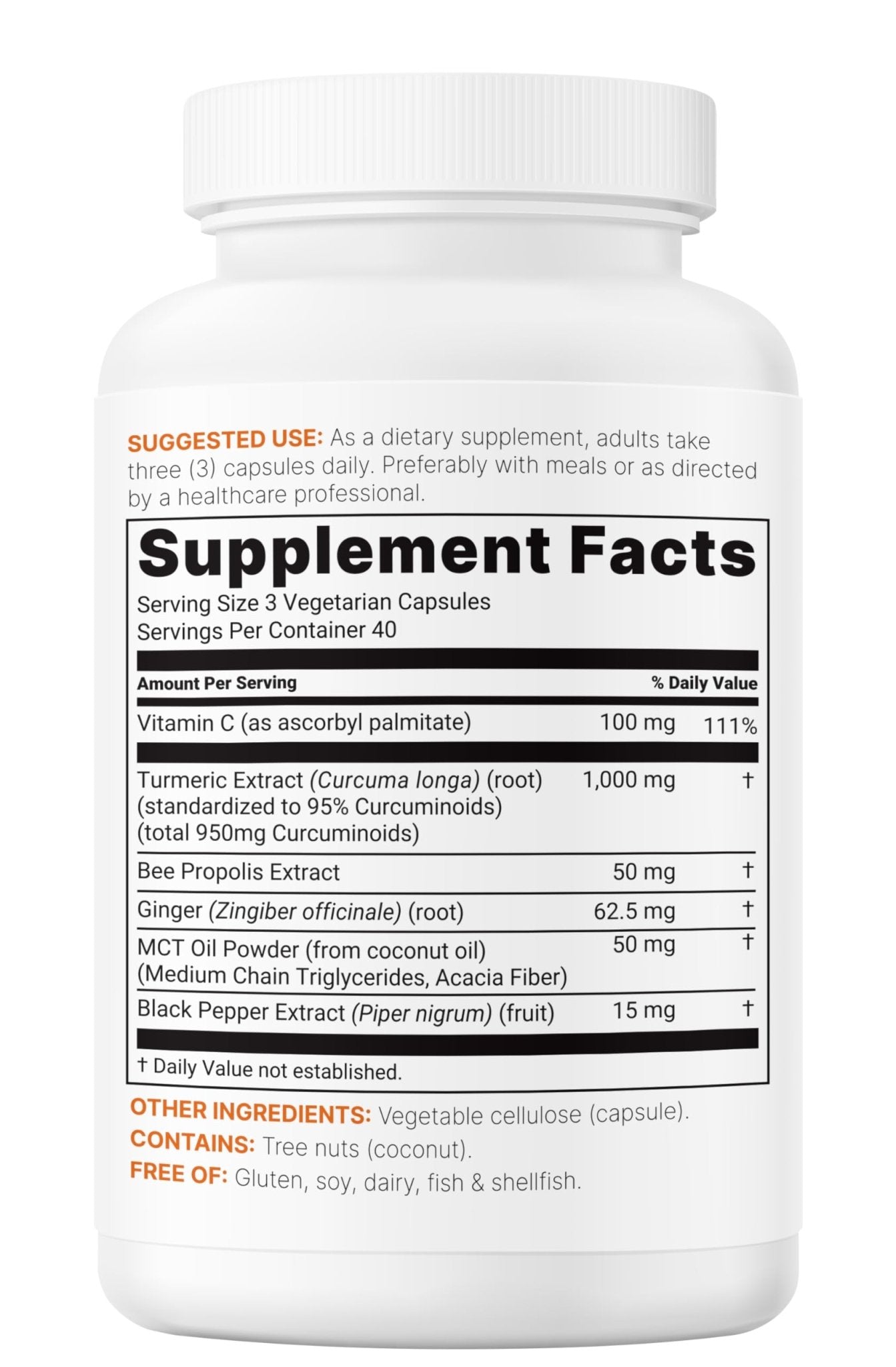 Micro Ingredients Pure Turmeric Curcumin Supplement 1,000mg – 95% Curcuminoids with Black Pepper & Ginger – High Absorption for Joint & Antioxidant Support* – Filler Free, 120 Veggie Capsules - PrimeBioHealth - canada supplements