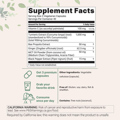 Micro Ingredients Pure Turmeric Curcumin Supplement 1,000mg – 95% Curcuminoids with Black Pepper & Ginger – High Absorption for Joint & Antioxidant Support* – Filler Free, 120 Veggie Capsules - PrimeBioHealth - canada supplements