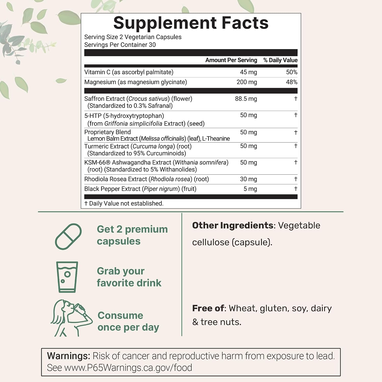 Micro Ingredients Saffron+ Advanced Supplements, 60 Veggie Capsules – 10-in-1 with Saffron Extract, High Absorption Fat-Soluble Vitamin C, Magnesium, Turmeric & KSM-66 Ashwagandha – Filler Free - PrimeBioHealth - canada supplements