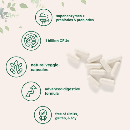 Micro Ingredients Super Enzymes with Prebiotics & Probiotics, 240 Veggie Capsules | Digestive Enzymes for Women & Men | Probiotic, Bromelain, Psyllium Husk & More | Immune & Gut Health Support* - PrimeBioHealth - canada supplements