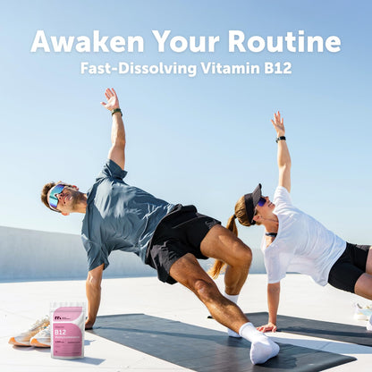 Micro Ingredients Vitamin B12 5,000 mcg | Methylcobalamin – 240 Chewable Tablets | Fast Dissolve, Natural Strawberry Flavor | Vegan, Non-GMO, Gluten Free - 1` - PrimeBioHealth - canada supplements