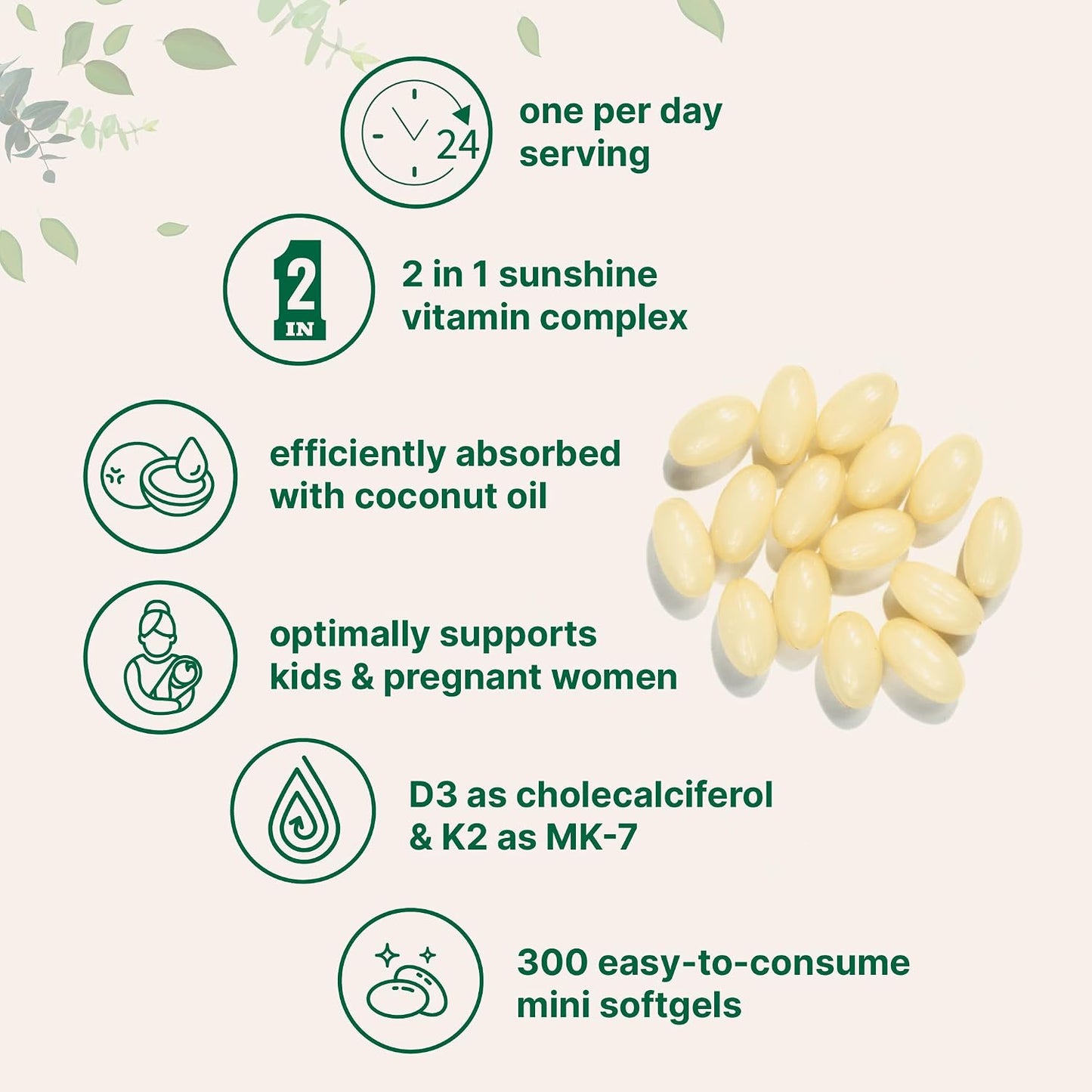 Micro Ingredients Vitamin D3 1,000 IU + K2 MK-7 25 mcg, 300 Softgels | Virgin Coconut Oil | 2-in-1 Bone, Immune & Heart Support | Easy to Swallow, Non-GMO - PrimeBioHealth - canada supplements