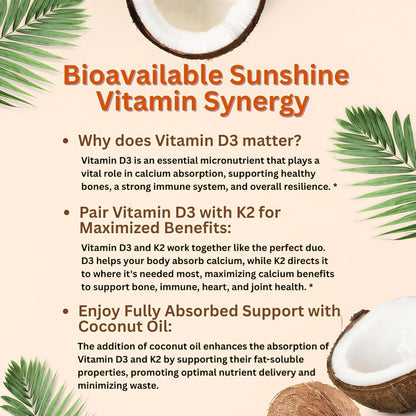 Micro Ingredients Vitamin D3 10,000 IU + K2 MK-7 200 mcg, 300 Softgels with Virgin Coconut Oil | 2-in-1 Vitamins D & K Complex | Extra Strength, Easy to Swallow, Non-GMO, Gluten Free - PrimeBioHealth - canada supplements