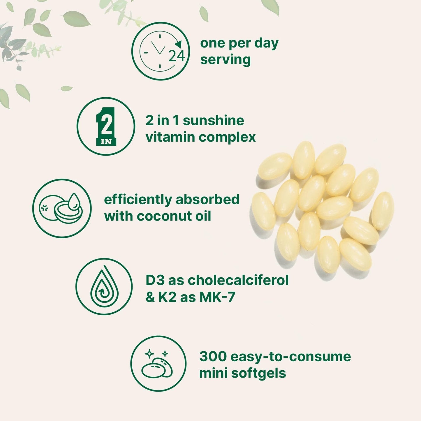 Micro Ingredients Vitamin D3 2,000 IU + K2 MK-7 50 mcg, 300 Softgels | Virgin Coconut Oil | 2-in-1 Support | Easy to Swallow, Non-GMO - PrimeBioHealth - canada supplements