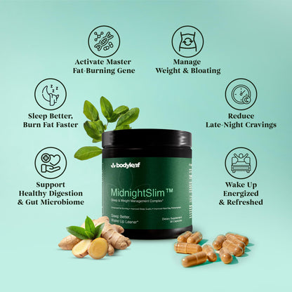 MidnightSlim™ | Advanced Nighttime Weight | Maximum Strength Metabolism Support, Digestive Health, Peaceful Sleep | Premium Probiotic Complex | 30 Capsules - PrimeBioHealth - canada supplements