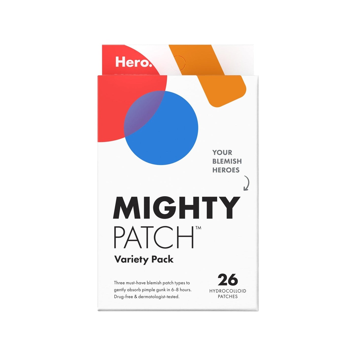 Mighty Patch™ Variety Pack from Hero Cosmetics - Hydrocolloid Acne Pimple Patches for Covering Zits and Blemishes - PrimeBioHealth - canada supplements