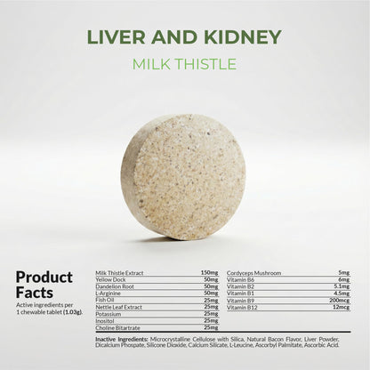 Milk Thistle for Dogs - 120 Chewable Tablets - Silymarin - Liver and Kidney Support with EPA & DHA - Detox - Liver Supplement for Dogs - PrimeBioHealth - canada supplements