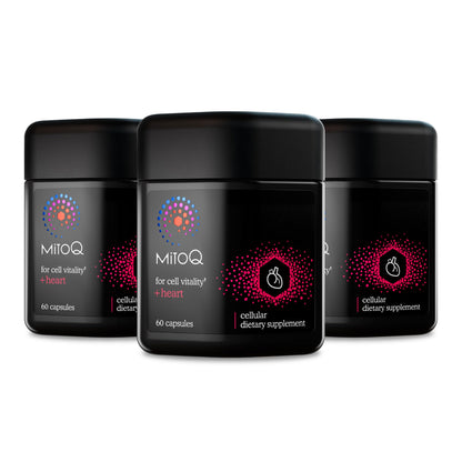 MitoQ +Heart Advanced CoQ10 Antioxidant - Heart Health Supplement with L-Carnitine, Magnesium, & Vitamin D3 - Supports Cardiovascular Health, Blood Flow, and Cellular Energy (60 Capsules) - PrimeBioHealth - canada supplements