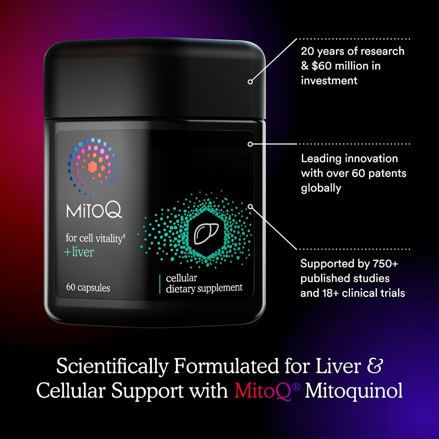 MitoQ +Liver & +Eye Bundle: Advanced Antioxidant Supplements for Metabolism, Detox & Blue Light Protection | Supports Liver Health, Eye Vitality & Natural Detox (2 x 60 Capsules) - PrimeBioHealth - canada supplements
