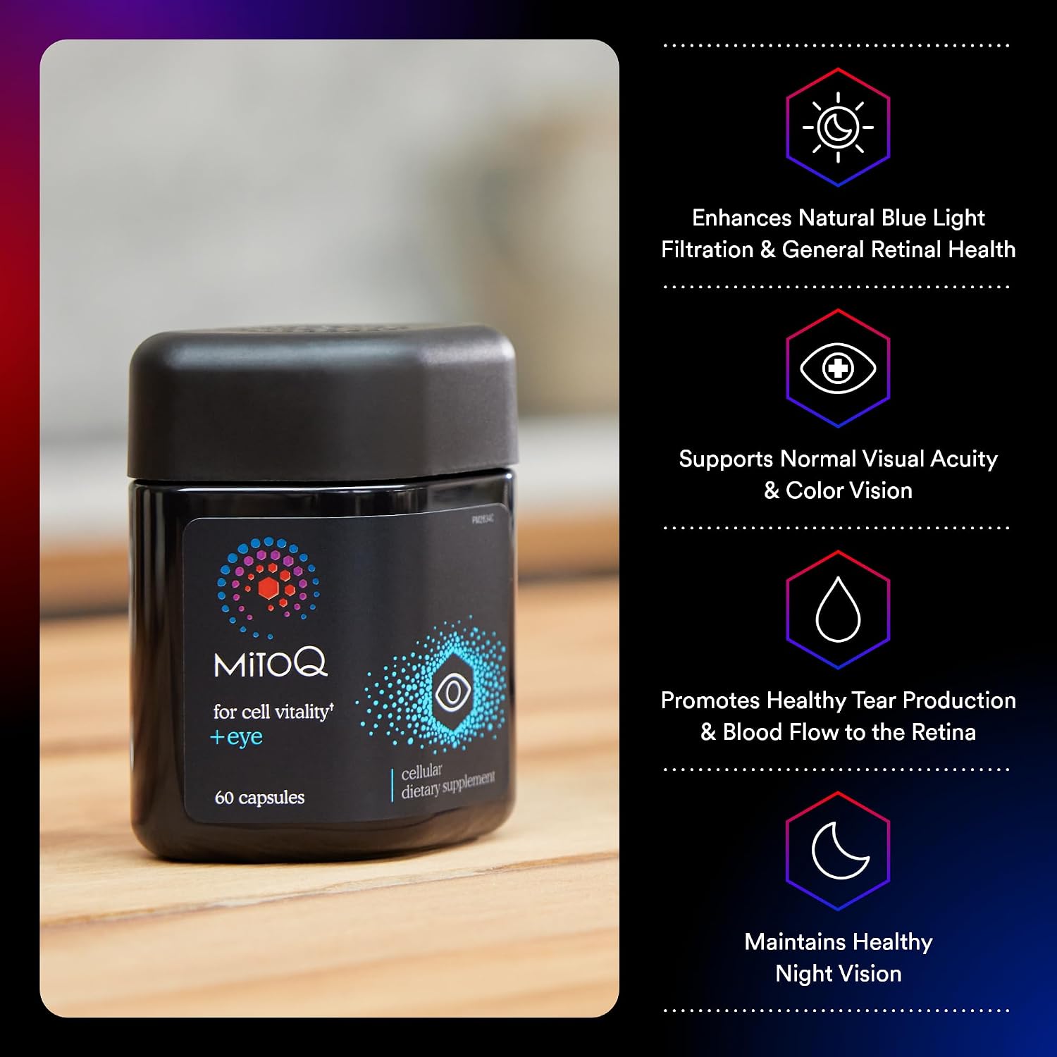 MitoQ +Liver & +Eye Bundle: Advanced Antioxidant Supplements for Metabolism, Detox & Blue Light Protection | Supports Liver Health, Eye Vitality & Natural Detox (2 x 60 Capsules) - PrimeBioHealth - canada supplements