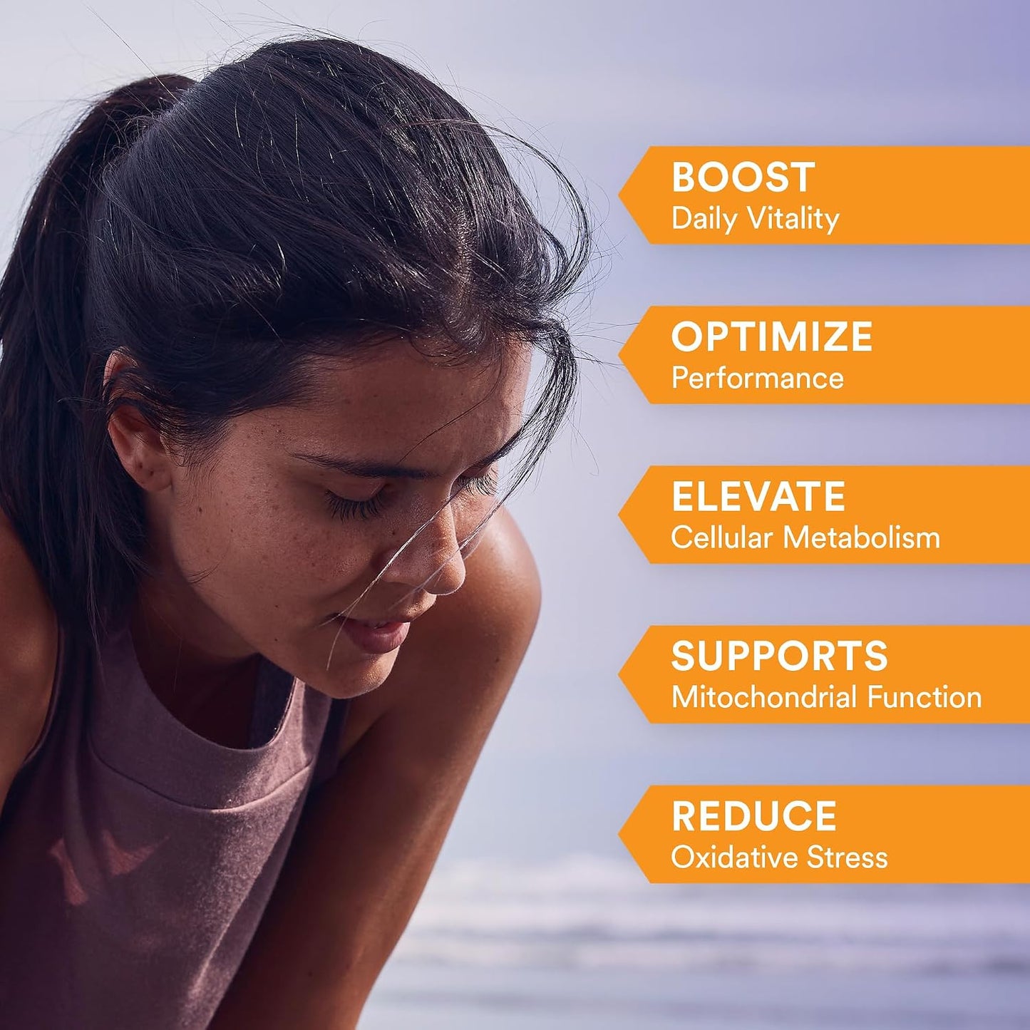MitoQ Longevity Cellular Water Daily Powdered Drink Mix Natural Orange Flavor - Mitochondria-targeted Antioxidant - Cell Energy and Metabolism for Better Aging (Orange, 30 Packets) - PrimeBioHealth - canada supplements