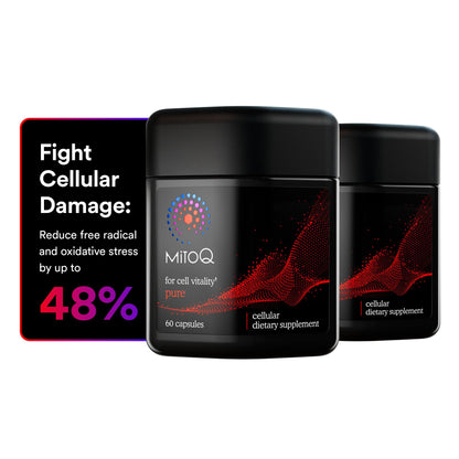 MitoQ Pure Advanced Mitochondria Supplement - Superior Bioavailability to CoQ10 - Patented Vitality Supplement for Sustained Energy, Heart Health, Metabolic Support, and Healthy Aging (60 Capsules) - PrimeBioHealth - canada supplements