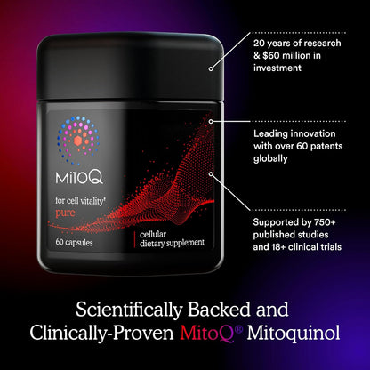 MitoQ Ultimate Antioxidant Bundle: Mitochondria-Targeted and Heart Health Antioxidant Supplements | Supports Cellular Longevity, Cardiovascular Health, Energy, and Healthy Aging (2 x 60 Capsules) - PrimeBioHealth - canada supplements
