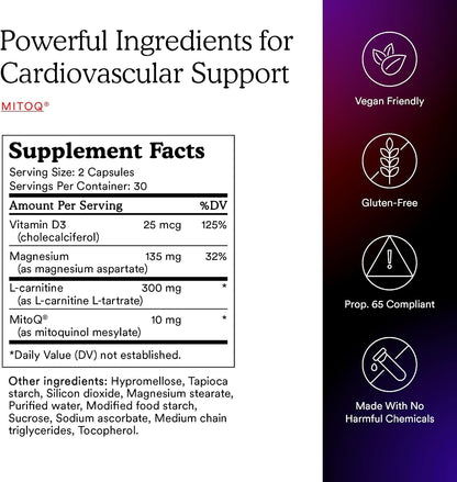 MitoQ Ultimate Antioxidant Bundle: Mitochondria-Targeted and Heart Health Antioxidant Supplements | Supports Cellular Longevity, Cardiovascular Health, Energy, and Healthy Aging (2 x 60 Capsules) - PrimeBioHealth - canada supplements