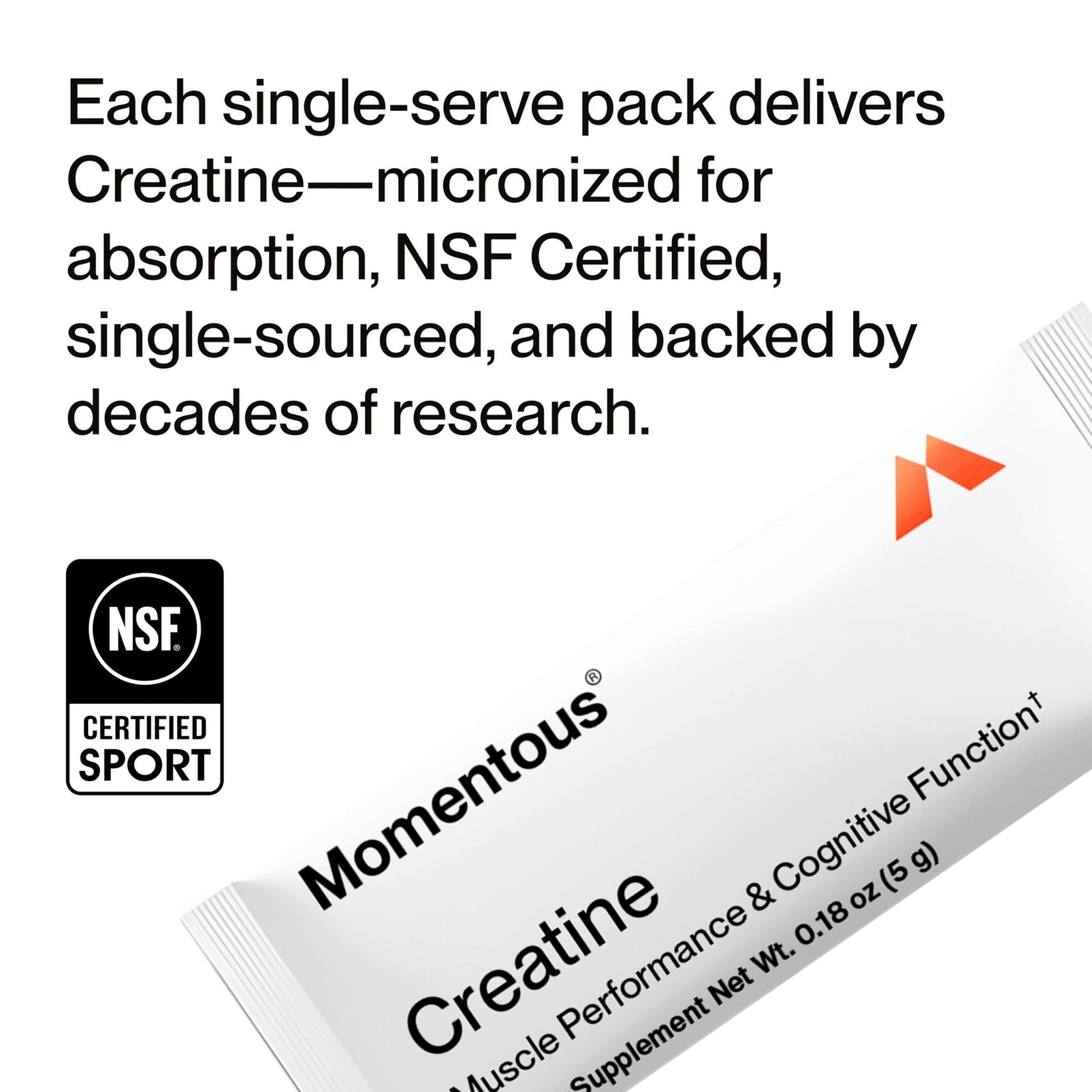 Momentous Creatine Monohydrate Powder - Creatine Powder - Supports Strength, Lean Muscle, & Recovery for Men & Women - NSF Certified for Sport - 5 g per Serving - 90 Servings - PrimeBioHealth - canada supplements