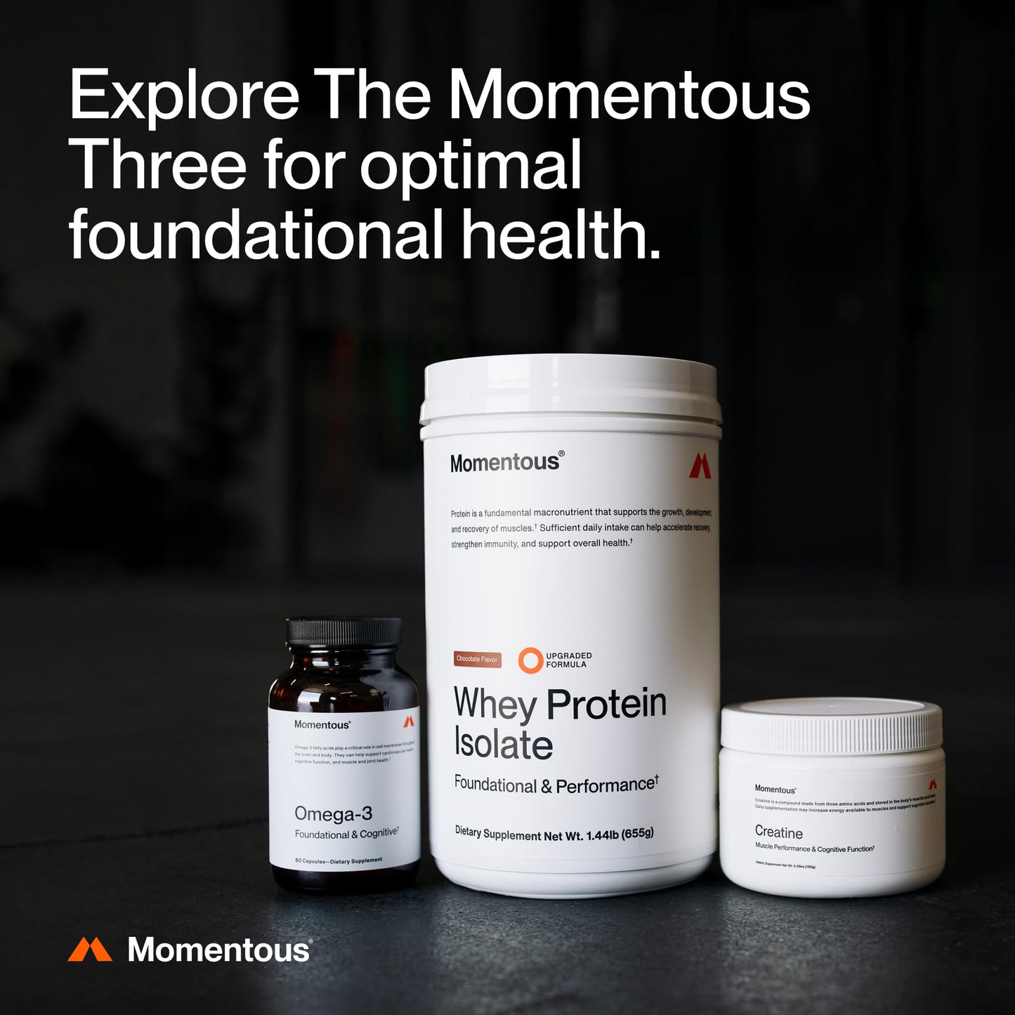 Momentous Creatine Monohydrate Powder - Creatine Powder - Supports Strength, Lean Muscle, & Recovery for Men & Women - NSF Certified for Sport - 5 g per Serving - 90 Servings - PrimeBioHealth - canada supplements