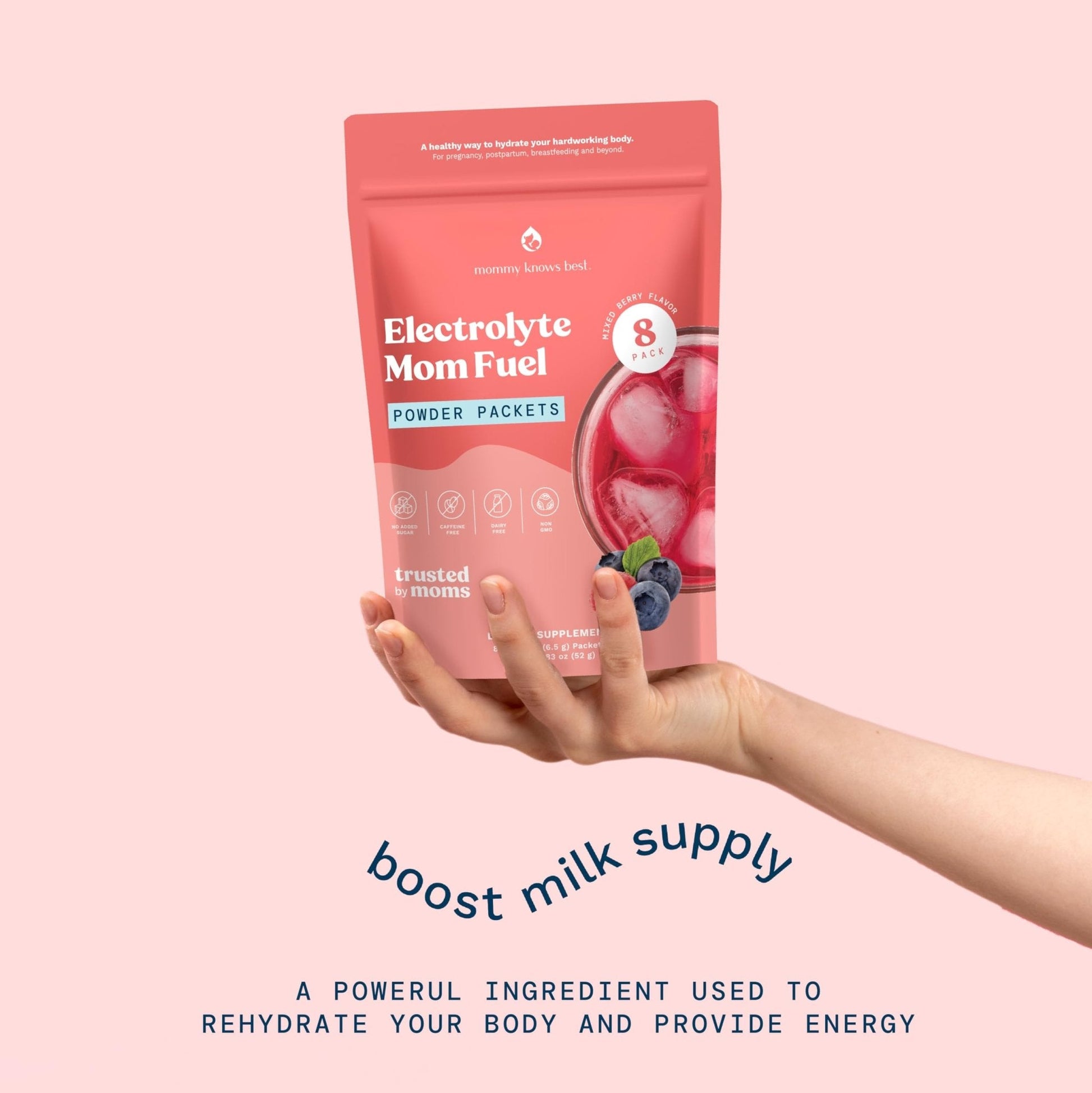 Mommy Knows Best Mom Fuel Electrolyte Drink Mix for Moms, Hydration Support - for Pregnancy, Prenatal, Electrolytes + Trace Minerals, - PrimeBioHealth - canada supplements