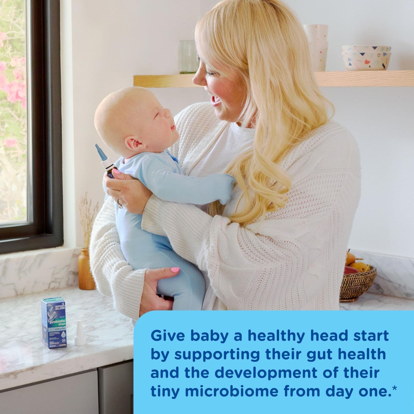 Mommy's Bliss Baby Probiotic Drops Everyday - Gas, Constipation, Colic Symptom Relief - Newborns & Up - PrimeBioHealth - canada supplements