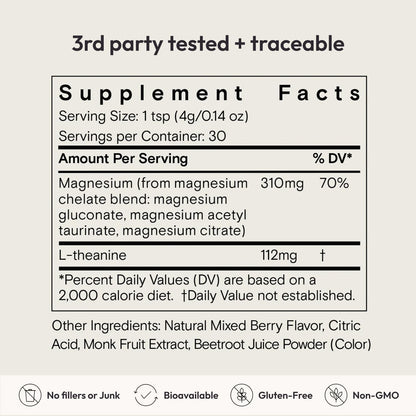 Moon Juice Magnesi-Om Magnesium Powder Supplement - Chelated Magnesium Complex + L-Theanine Blend for Rest, Relaxation & Regularity - PrimeBioHealth - canada supplements